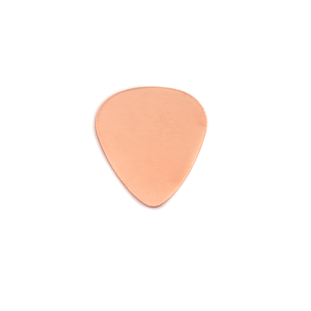 Metal Stamping Blanks Copper "Guitar Pick", 15mm (.60") x 13mm (.51"), 24g